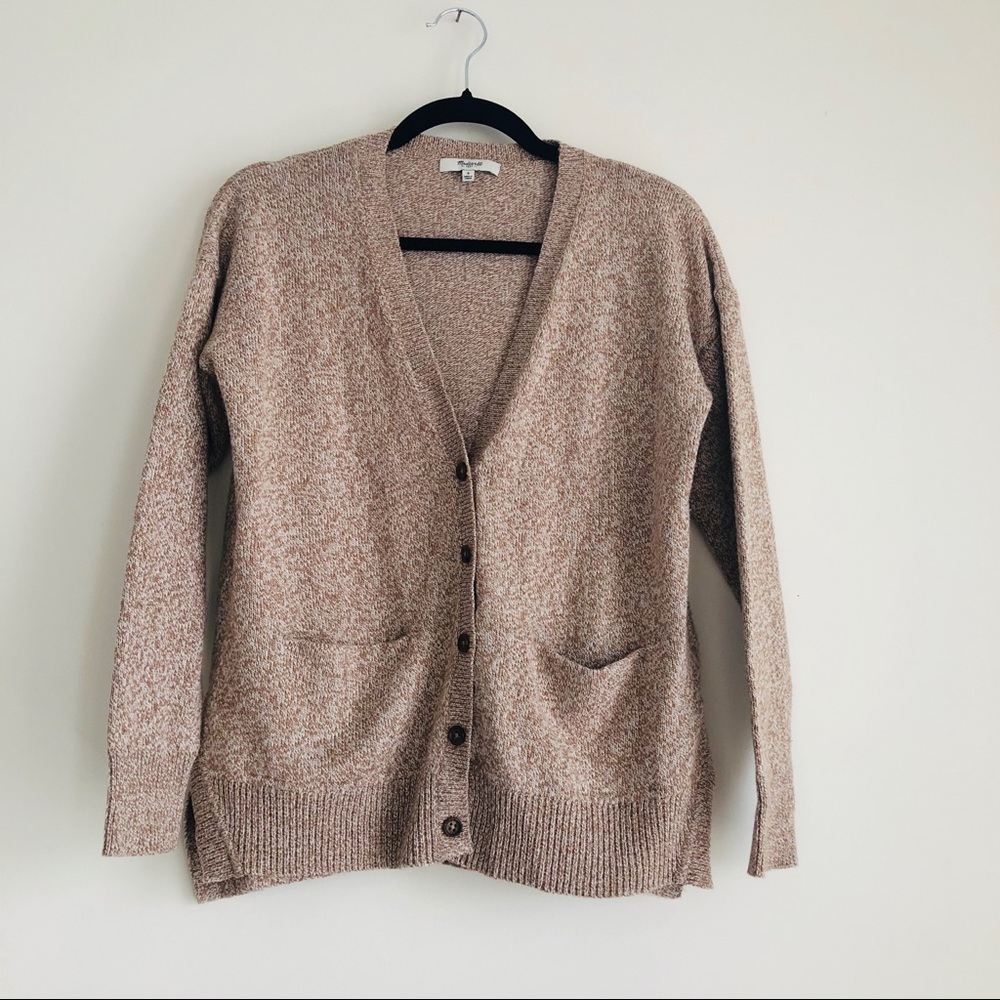 Madewell Cozy V-Neck Textured Cardigan